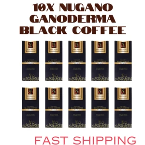 10x Nugano Black Coffee 100% Organic Ganoderma Lucidum Reishi Dark Express Ship - Picture 1 of 13