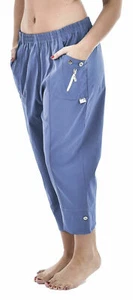 DAMEN CAPRI HOSE ELASTISCH ZWEI TASCHEN GESCHNITTENE HOSE 3/4 ÜBERGRÖSSE - Bild 1 von 14