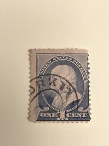 RARE 1887 Benjiman Franklin 1 Cent Postage Stamp refJ0028