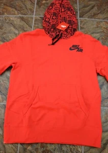 Neu Nike BB LW Kurzarm Hoodie Sweatshirt für Herren (665926-647) Orange Rot M - Bild 1 von 4