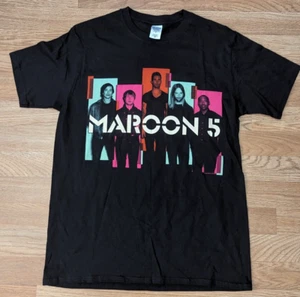 Camiseta mediana Maroon 5 European Tour 2014 Reino Unido Irlanda Francia Adam Levine nueva sin etiquetas - Imagen 1 de 4