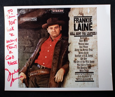 Frankie Laine 8x10 Autographed Photo American Singer Cover
