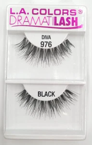 LA Colors DramatiLash False Eyelashes - Black - 1 Pair - DIVA 976 NEW - Picture 1 of 2