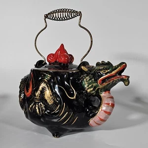 Vintage Royal Dragon Betson's Porcelain Hand Painted Japanese Good Luck Teapot - Picture 1 of 17
