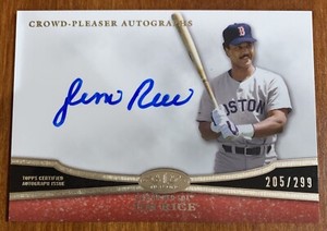 Jim RICE🔥2013 Topps Tier One Crowd Pleaser On Card Auto 205/299 NM Red Sox HOF