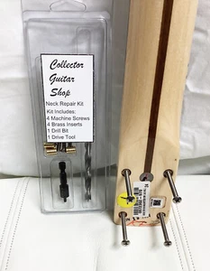 MALMSTEEN style Guitar Neck Repair Kit Fix Stripped Neck Holes Strat Telecaster - Picture 1 of 4