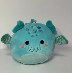 NWOT Squishmallow 3.5” THEOTTO The Teal Cthulhu Clip on Keychain Metallic Wings - Picture 1 of 4