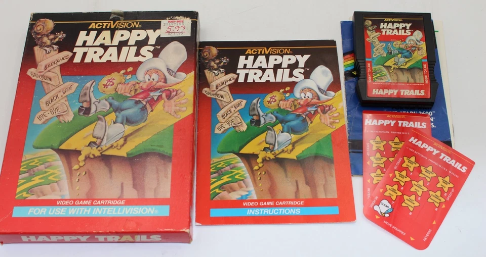 Happy Trails (Intellivision, 1983) - w/ Box, Manual, Overlays - Image 1 of 4