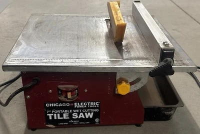 7” Portable Wet Cutting Tile Saw 69231 Chicago Electric Power Tools - Image 1 of 4
