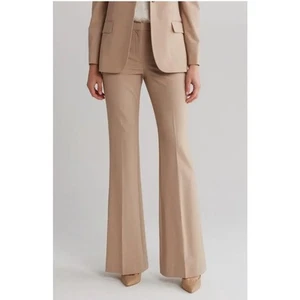 Theory Hose Demitria Palomino Traceable 96% Wolle Taschen! Neu mit Etikett $ 395 Größe 10 - Bild 1 von 11