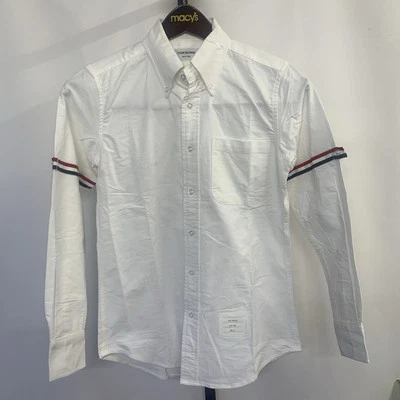 Thom Browne Men’s Size 0 / XS White Twill Shirt Long Sleeve 100% Cotton - Image 1 of 4