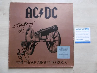 AC/DC "Young & Johnson" Original Autogramme signed LP-Cover For Those Vinyl ACOA - Bild 1 von 3