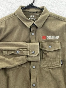 Kuiu Long Sleeve Button Up Shirt Mens Large Green Hunting POTOMAC Logo - Picture 1 of 17