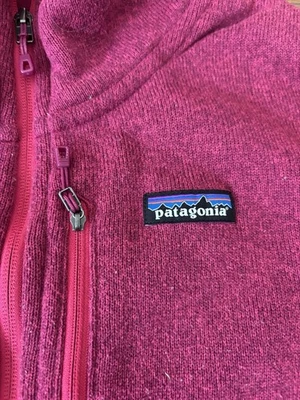 Chaqueta Suéter Patagonia Usada Usada Mejor Mujer Rosa Mediana Cremallera Completa Foto 1 de 4