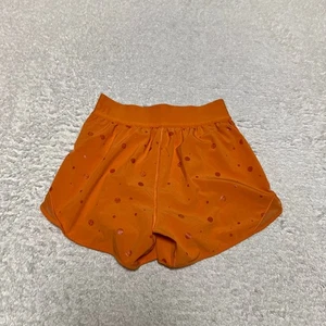 Pantalones Cortos Lululemon Para Mujer 4 Naranja Lo último Correr Entrenamiento 4" Logo Poco - Imagen 1 de 13