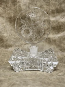 ANTIKER TSCHECHOSLOWAKISCHER ART DECO GLAS PARFÜMFLAKON - Bild 1 von 11