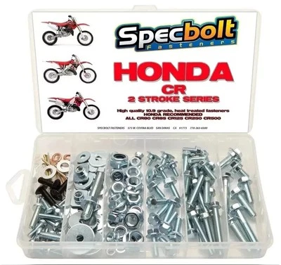 Kit de pernos Honda CR 2 tiempos serie 120 piezas CR 80 85 125 250 500 arandelas tornillos tuercas Foto 1 de 4