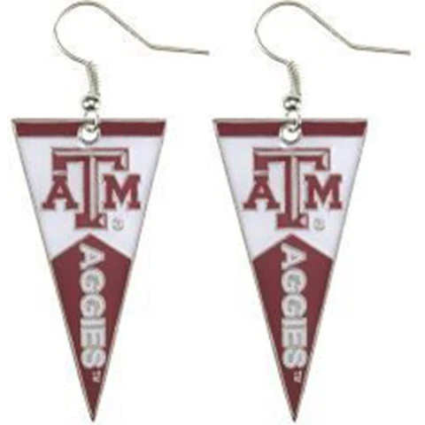 Texas A&M Aggies Dangler Earrings - Pennant Cover