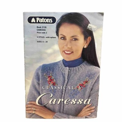 PATONS LADIES CARESSA KNITTING PATTERN BOOK NO.2126 SIZES 6-24 - Image 1 of 4