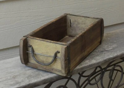 NEW with Antique Look BRICK MOLD WOOD BOX -  Primitive Style Re-Purposed Wood - Image 1 of 4
