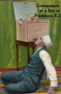 Postkarte Humor Folgen eines Tages in Providence Rhode Island ca. 1907-1915 - Bild 1 von 2