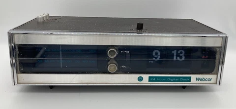 Vintage Webcore Flip Clock Radio - AM/FM Alarm - Read Description - For Parts Cover