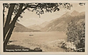 Foto postal real vintage de Skagway Harbor Alaska Dedman D-62 - Imagen 1 de 2