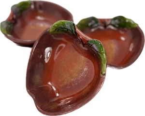 Juego de 4 cuencos de cereal o postre en forma de manzana arte arcilla como nuevo - Imagen 1 de 7