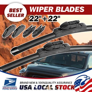 Set of 2 Wiper Blade 22" Fit for 2009-2021 Dodge Ram 1500 Pickup - Picture 1 of 10