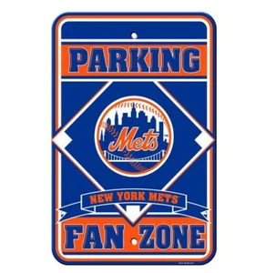 New York Mets 12" x 18" Fan Zone Plastic Sign - MLB - Picture 1 of 1