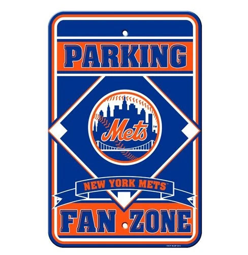 Letrero de plástico Fan Zone de 12" x 18" de los Mets de Nueva York - MLB Foto 1 de 1