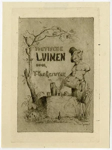 Antique Master Print-GENRE-TITLE PLATE-FAUN-MASK-Van Rijswijck-1842 - Picture 1 of 1