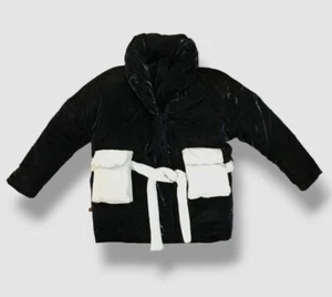 $140 Scotch Bonnet Kid's Girl's Black 3D Pockets Down Coat Jacket Size 10 - Picture 1 of 12