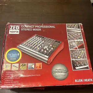 Allen & Heath ZED-10FX 10-channel Mixer W/ USB Audio Interface and Effects MINT - Picture 1 of 11