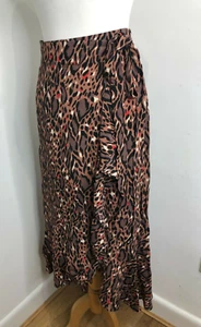 Somerset by Alice Temperley animal print wrap maxi midi skirt 10 VGC ruffle cute - Picture 1 of 7