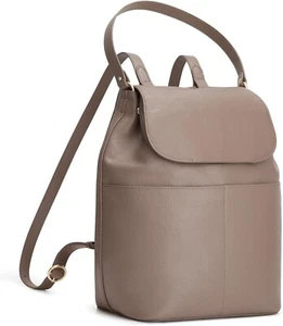 Leder Rucksack Handtasche für Damen Mode Designer Laptoptasche, Khaki - Bild 1 von 7