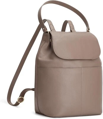 Mochila de Cuero Cartera para Mujer Moda Diseñador Bolso para Laptop, Caqui Foto 1 de 4