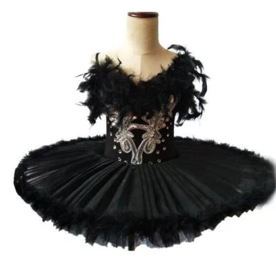 Mujeres Ballet Pluma Cisne Vestido Niñas Negro Cisne Baile Ropa Drama Princesa  Foto 1 de 4