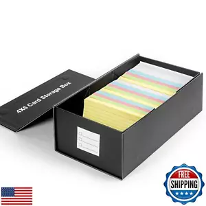4x6 Index Card Holder Storage Box, Index Card Holder Organizer, 4x6 Recipe Ca - Picture 1 of 5