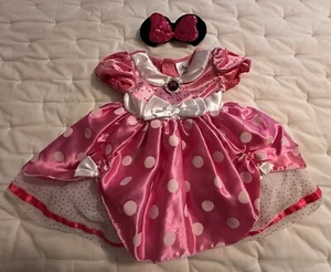 Disney Pink Minnie Mouse Girls Costume & Headband (18-24 Months) - Picture 1 of 10