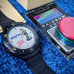 JUEGO DE CONDONES/RELOJ CAJA SEXUAL SEGURA MADONNA PROMO HBO GIRLIE SHOW PROTECH II 1993 - Imagen 1 de 12