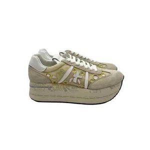 Sneakers Premiata Donna in Camoscio Avorio con Pizzo art. Beth 7382 - Foto 1 di 5