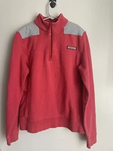 Vineyard Vines Shep Shirt Boys Beach Pullover Zip Sweatshirt Nautical Red Blue - Picture 1 of 3