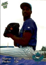 1995 Thunder Bay Whiskey Jacks Team Issue 14 Marcus Tyrone Miller Panama City FL