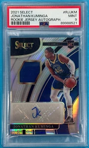 2021-22 Panini Select Rookie Jersey RPA Auto Jonathan Kuminga /199 Silver PSA 9 - Picture 1 of 5