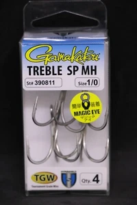 Gamakatsu SP Medium Heavy Hyper Shield Treble Hooks - Size 1/0 - Picture 1 of 2