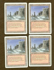 MTG Magic the Gathering  Revised/3d Edit  Dual Land  4 X PLATEAUs   HP