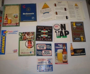 Colección 12 cervezas de mesa EE. UU. publicidad promocional etc. en restaurantes de EE. UU. - Imagen 1 de 1