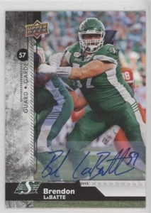 2018 Upper Deck CFL Autograph 148 Brendon Labatte Saskatchewan Roughriders Auto - Picture 1 of 1