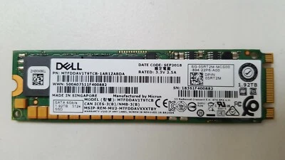 Dell Micron 5100 PRO BOOT 1,92 TB SSD 6 Gb/s SATA M.2 512n ISE BOSS BOSS-2 (5RT2M)
